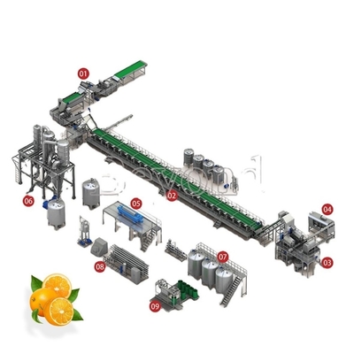 50T/H Industrial Lemon Juice Machine Fresh Fruit Processing Machine